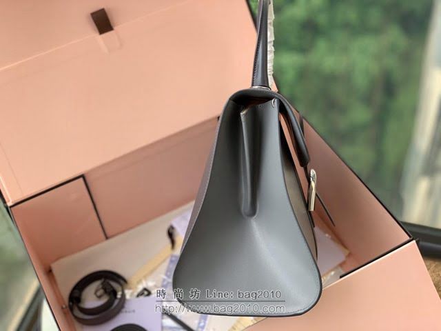 DELVAUX女包 Brillant手袋 德爾沃女手提包 Dv0028原版拼色灰 比利時Delvaux單肩包  fcs1296